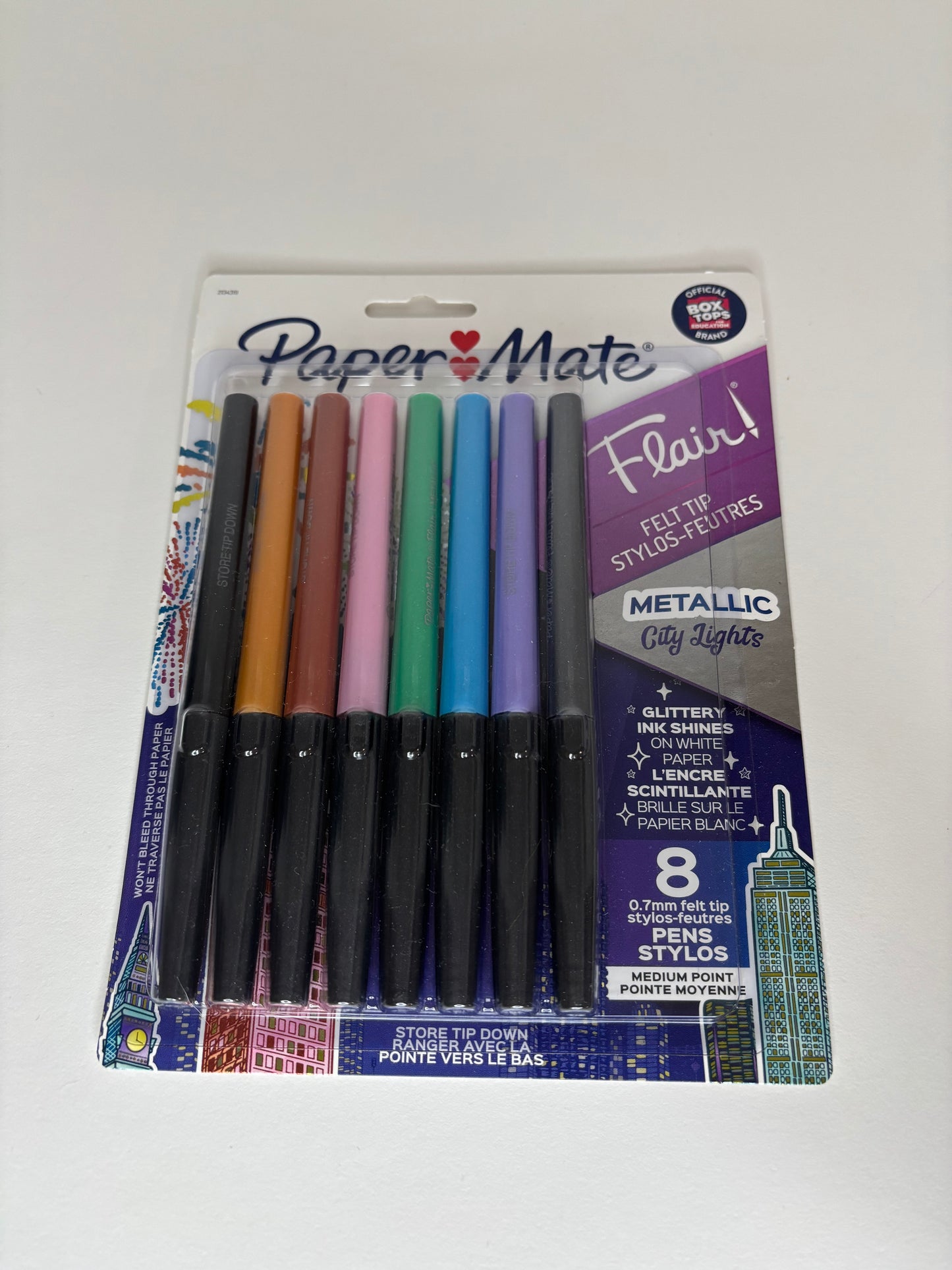 Glitter felt tip pens