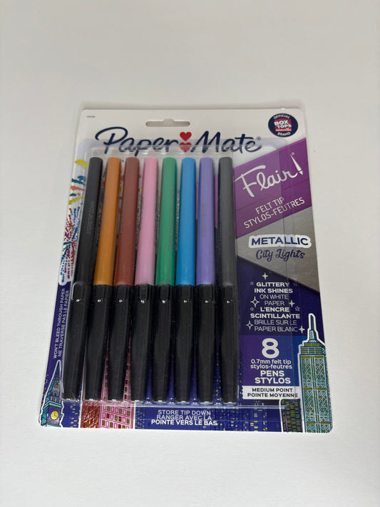 Glitter felt tip pens